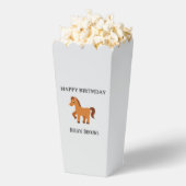 Cute little horse custom name birthday bedankdoosjes (Popped)