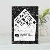 Cute Little House Moving Announding Kaarten (Staand voorkant)