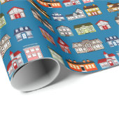 Cute Little Houses Cadeaupapier (Rol Hoek)