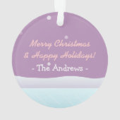 Cute Little Ice Skater Girl Winter Kerstmis Ornament (achterkant)