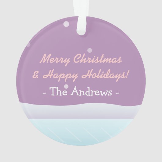 Cute Little Ice Skater Girl Winter Kerstmis Ornament (achterkant)