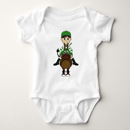 Cute Little Jockey Creeper Romper (Voorkant)
