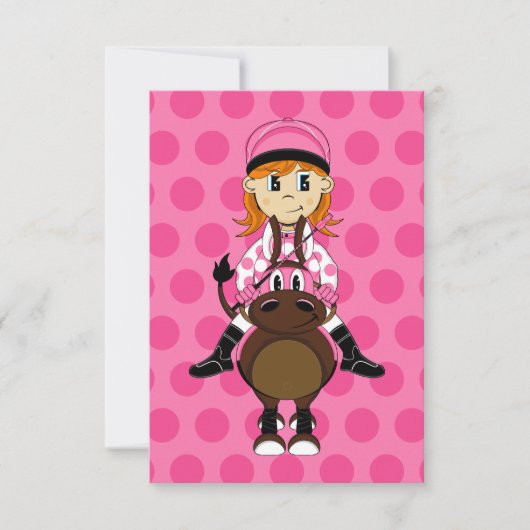 Cute Little Jockey Invitation Kaart (Voorkant)