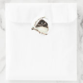 Cute Little Junco, Waterverf Natuur Bird Ronde Sticker (Tas)