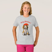 Cute Little kerstbeagle T-Shirt (Voorkant volledig)