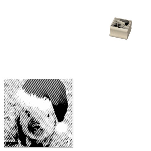 Cute Little Kerstpiglet Rubberstempel (Gestempeld)