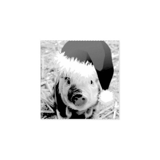 Cute Little Kerstpiglet Rubberstempel (Afrduk)