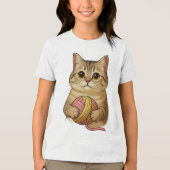 Cute little Kitty Cat Tri-Blend Shirt (Voorkant)