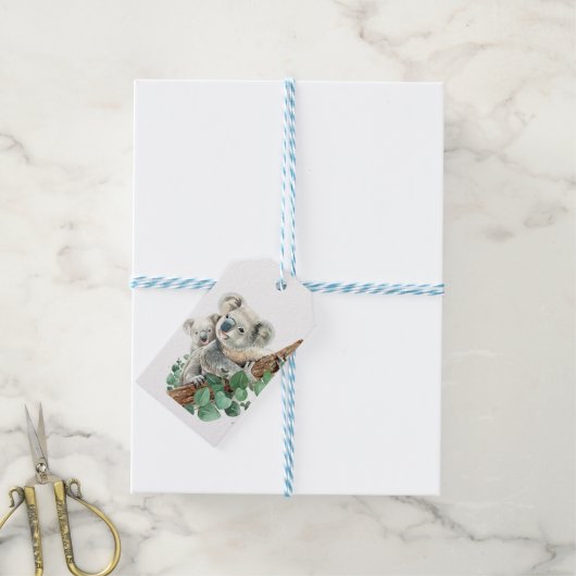 Cute Little Koala Beer Australian Animal Art Cadeaulabel (Met Touw)