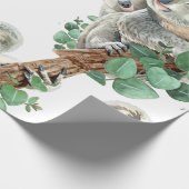 Cute Little Koala Beer Australian Animal Art Ce Cadeaupapier (Hoek)