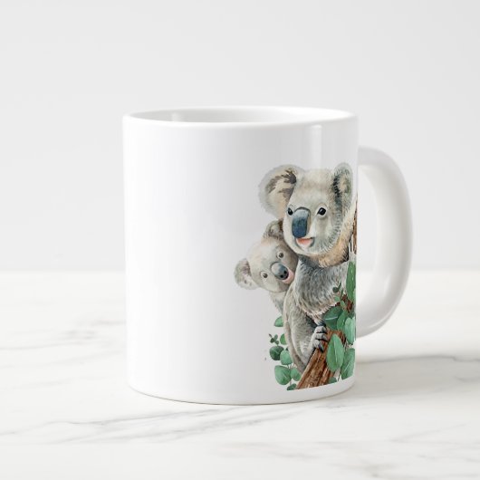 Cute Little Koala Beer Australian Animal Art Grote Koffiekop (Voorkant rechts)