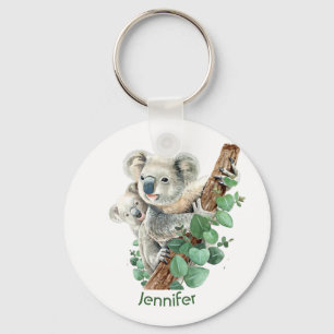 Cute Little Koala Beer Australian Animal Art Keyc Sleutelhanger
