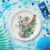 Cute Little Koala Beer Australian Animal Art Papieren Bordje (Feest)