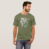 Cute Little Koala Beer Australian Animal Art T-shirt (Voorkant volledig)