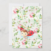 Cute Little Lady Ladybug 1st Birthday Kaart (Achterkant)