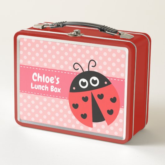 Cute Little Ladybug Polka Dots Girls Personalized (Voorkant)