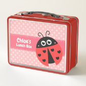 Cute Little Ladybug Polka Dots Girls Personalized (Achterkant)