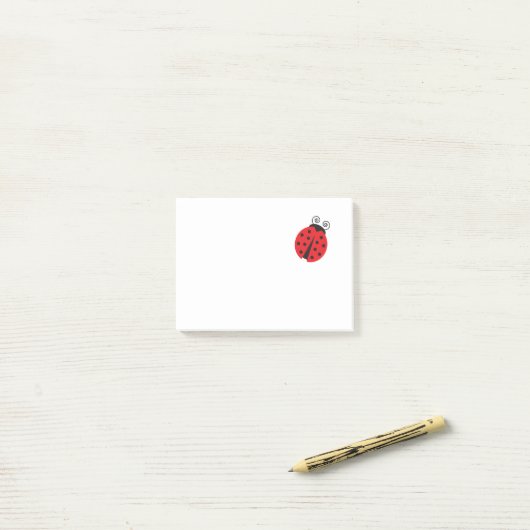 Cute Little Ladybug Post-it® Notes (Op bureau)