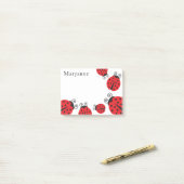 Cute Little Ladybugs Monogram Post-it Notes (Op bureau)