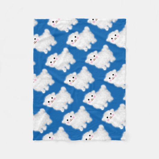 Cute Little Lamb Fleece Deken (Voorkant)