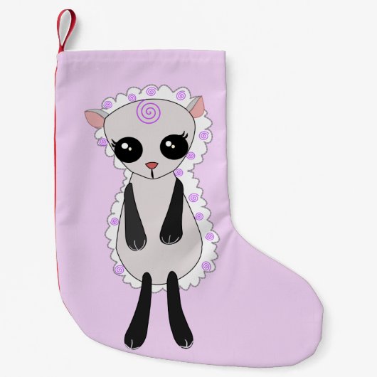 Cute Little Lamb Kleine Kerstsok (Voorkant)