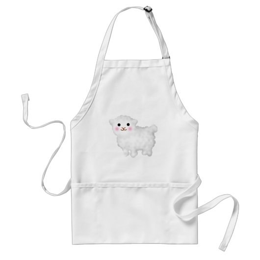 Cute Little Lamb Standaard Schort (Voorkant)
