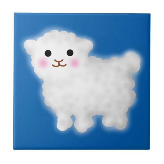 Cute Little Lamb Tegeltje (Voorkant)