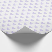 Cute Little Lavender Hearts Pattern Cadeaupapier (Hoek)