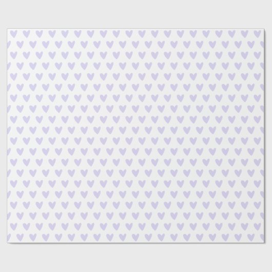 Cute Little Lavender Hearts Pattern Cadeaupapier (Vlak)