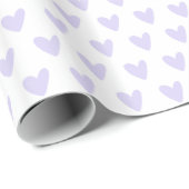 Cute Little Lavender Hearts Pattern Cadeaupapier (Rol Hoek)