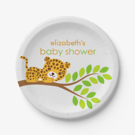 Cute Little Leopard Baby shower Paper Bord