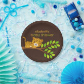 Cute Little Leopard Baby shower Paper Bord (Feest)