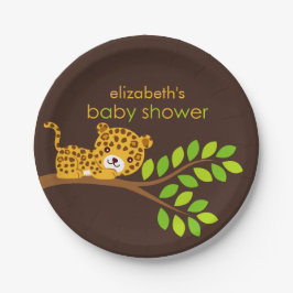 Cute Little Leopard Baby shower Paper Bord