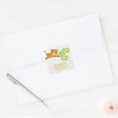 Cute Little Leopard Baby shower Sticker (Envelop)