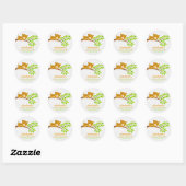 Cute Little Leopard Baby shower Sticker (Vel)