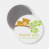 Cute Little Leopard Bedankt Magnet (Voorkant / Achterkant)
