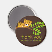 Cute Little Leopard Bedankt Magnet (Voorkant / Achterkant)