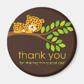 Cute Little Leopard Bedankt Magnet (Voorkant)