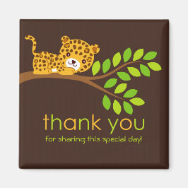 Cute Little Leopard Bedankt Magnet