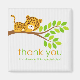Cute Little Leopard Bedankt Magnet