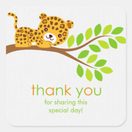 Cute Little Leopard Bedankt Sticker
