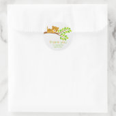 Cute Little Leopard Bedankt Sticker (Tas)