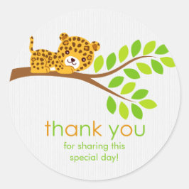 Cute Little Leopard Bedankt Sticker