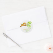 Cute Little Leopard Bedankt Sticker (Envelop)