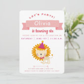 Cute Little Lion | Kinderen van Birthday Kaart (Staand voorkant)