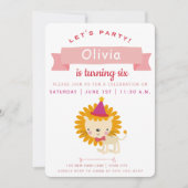 Cute Little Lion | Kinderen van Birthday Kaart (Voorkant)