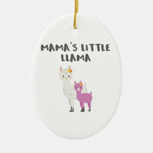 Cute Little Llama Gift Mamas Little Llama Gift Keramisch Ornament