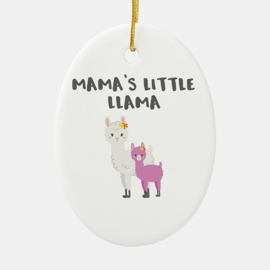 Cute Little Llama Gift Mamas Little Llama Gift Keramisch Ornament (Voorkant)