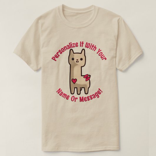 Cute Little Llama T-Shirt (Design voorkant)