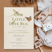 Cute Little Love Bug Baby shower Invitation Kaart